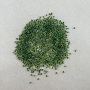 TOHO Seedbeads 11/0, NR  242F  Inside-Color Frosted Jonguil/Emerald