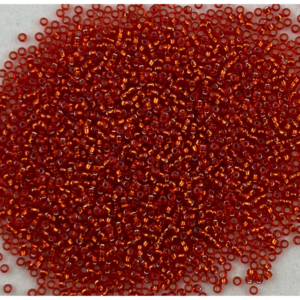 TOHO Seedbeads 15/0,  NR 65B  Röd Silver Line CA 10 GRAM