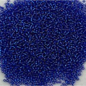 TOHO Seedbeads 15/0,   NR 6B  Mörk Blå Silver Line CA 10 GRAM