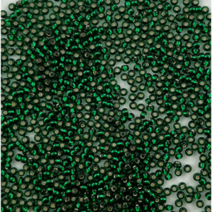 TOHO Seedbeads 9/0, Mörk Grön Silver Line  NR 67B
