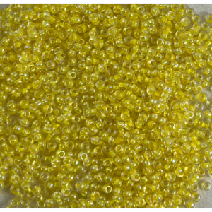 TOHO Seedbeads 9/0, Gul Crystal Colour Line Iris Lyster  NR 711