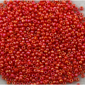 TOHO Seedbeads 9/0, Orange Opaque Irislyster  NR 805B