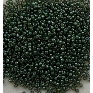 TOHO Seedbeads 9/0, Mörk Oliv Grön Transparent Lyster NR 806B