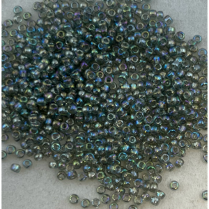 TOHO Seedbeads 11/0, Transpsarent Rainbow Black Diamond NR 176
