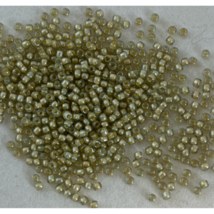 TOHO Seedbeads 11/0,  NR 369   Gold Lustered Black Diamond/Orange