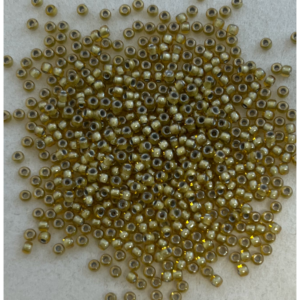 TOHO Seedbeads 11/0,  NR 375  Dark Black Diamond / Orange
