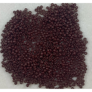 TOHO Seedbeads 11/0, NR 46M  Mörk Brun/röd Opaque