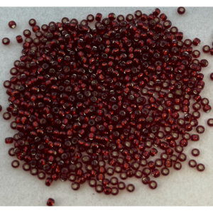 TOHO Seedbeads 11/0, Mörk Röd Silver Line  NR 64