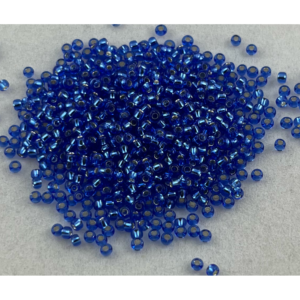TOHO Seedbeads 11/0, NR 69  Mellan Blå Silver Line