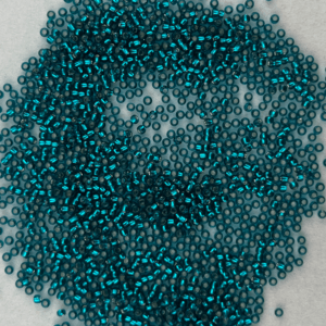 TOHO Seedbeads 15/0,  NR 27BD  SILVER LINED TEAL CA 10 GRAM