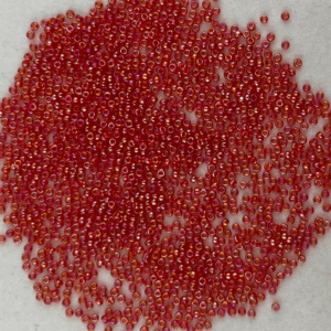 TOHO Seedbeads 15/0,  NR 805  Orange Transparent Irislyster CA 10 GRAM