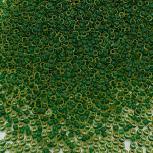 TOHO 15/0 242F Inside-Color Junguli/Emerald Frosted